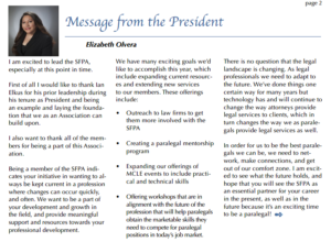 image of President's message